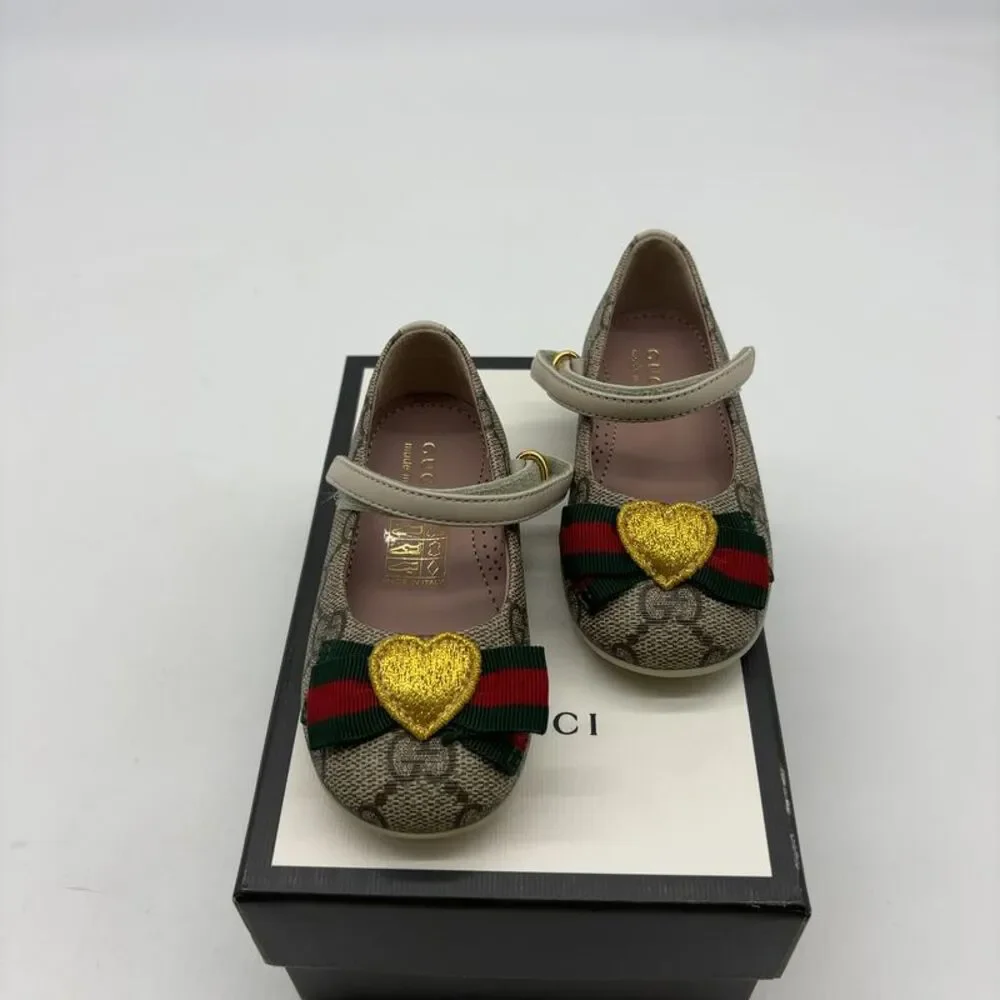 Gucci Heart Bow Mary Janes